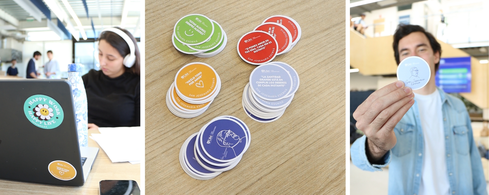 Con stickers y paneles se celebró la Semana de san Josemaría Con stickers y paneles se celebró la Semana de san Josemaría