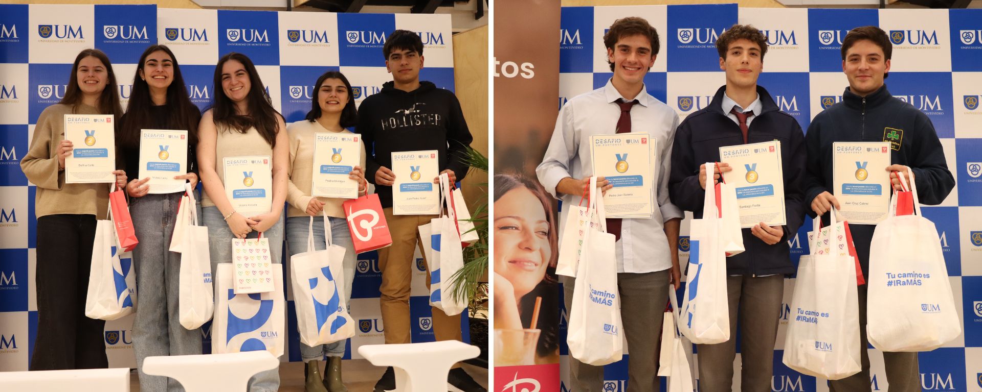 2° lugar: Delfina Carle, Victoria Irazusta, Victoria Lenú, Paulina Manrique y Juan Pedro Yusef (PRE/U) 3° lugar: Juan Cruz Cabral, Santiago Festa, Pedro Juan Susena, Alfonso Giavi y Juan Francisco Pereira (Colegio Stella Maris)