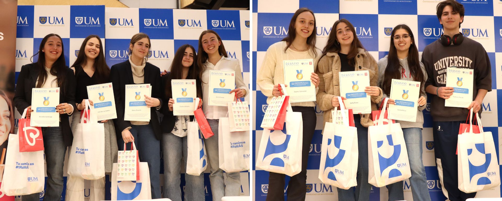 1° lugar: Sofía Brasca, Brunellña Gamboggi, Avril De Los Santos, Emma Escardo y Catalina Delfante (Colegio Jesús María) 2° lugar: Sophie Schneider, Cecilia Rossi, Federico Porcile y Sofía Rossi (Colegio Alemán)