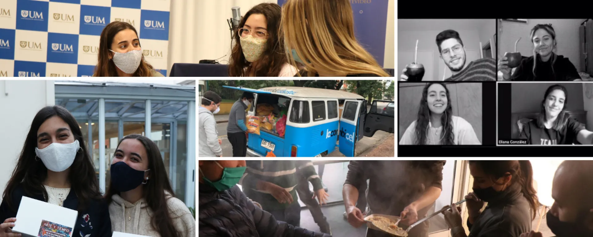 Alumnos, graduados, profesores y personal sumaron su aporte a distintos proyectos. Estudiantes en distintas situaciones.