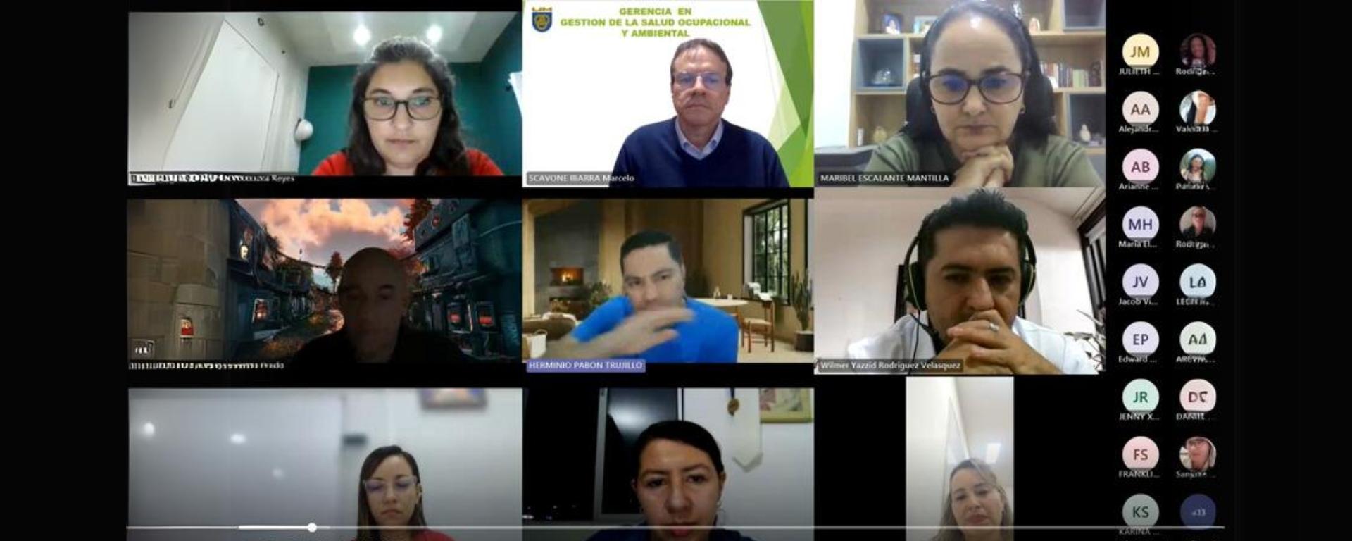 Alumnos del programa Gerencia en Gestión de la Salud Ocupacional y Ambiental Trabajo Colaborativo COIL con universidades internacionales Alumnos del programa Gerencia en Gestión de la Salud Ocupacional y Ambiental Trabajo Colaborativo COIL con universidades internacionales